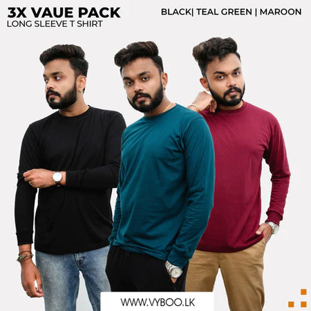 3X VALUE PACK | LONG SLEEVE - Vyboo