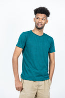 Teal Green Short Sleeve Crew Neck T-Shirt