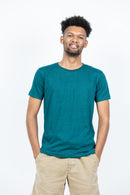 Teal Green Short Sleeve Crew Neck T-Shirt