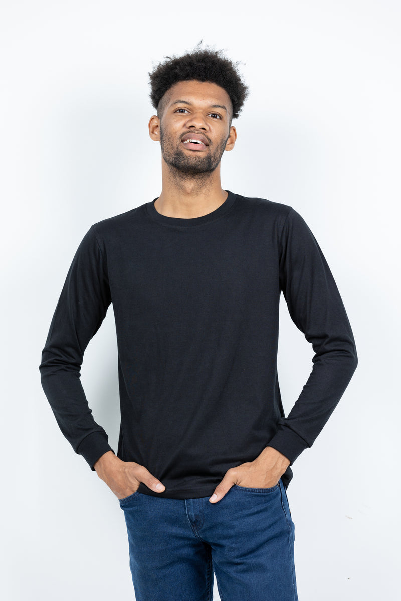 Plain Long Sleeve T-Shirt Black