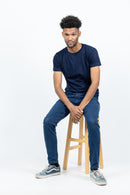 Navy Blue Short Sleeve Crew Neck T-Shirt