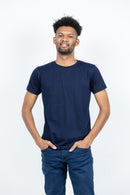 Navy Blue Short Sleeve Crew Neck T-Shirt