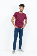 Maroon Short Sleeve Crew Neck T-shirt