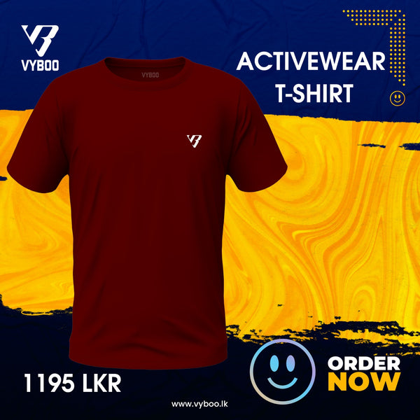 Vyboo Flex Blend Athletic T-shirt - Maroon