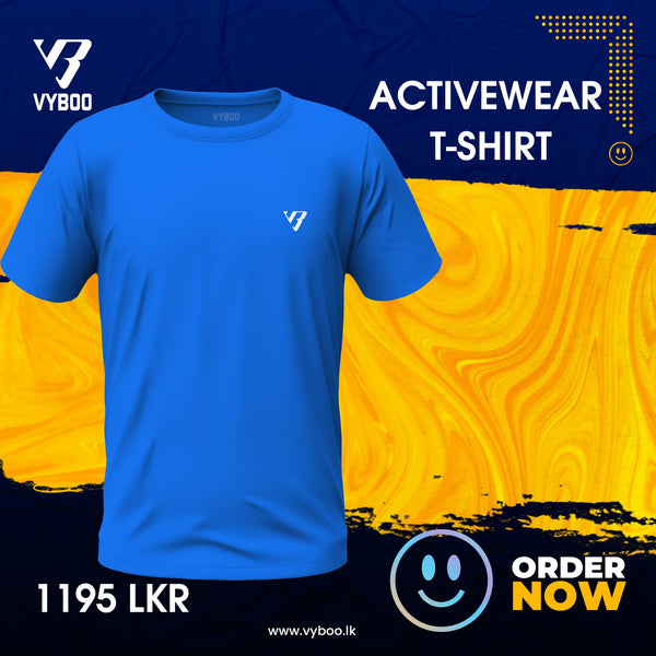 Vyboo Flex Blend Athletic T-shirt - Sky Blue