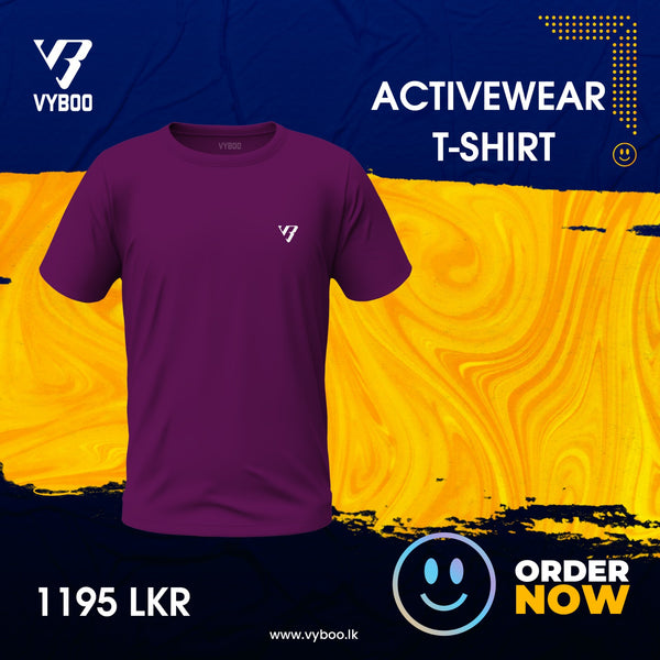 Vyboo Flex Blend Athletic T-shirt - Purple