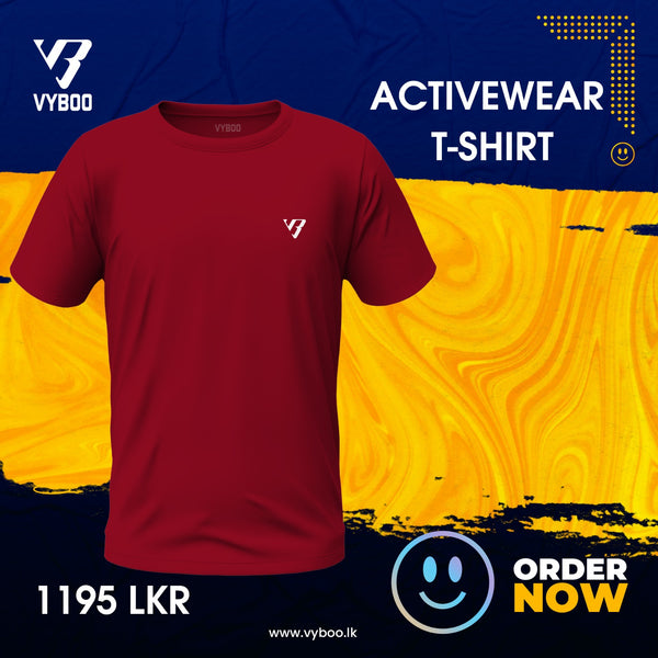 Vyboo Flex Blend Athletic T-shirt - Red