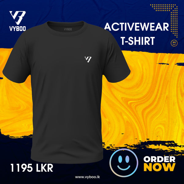 Vyboo Flex Blend Athletic T-shirt - Black