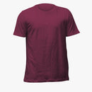Maroon Short Sleeve Crew Neck T-shirt Vyboo