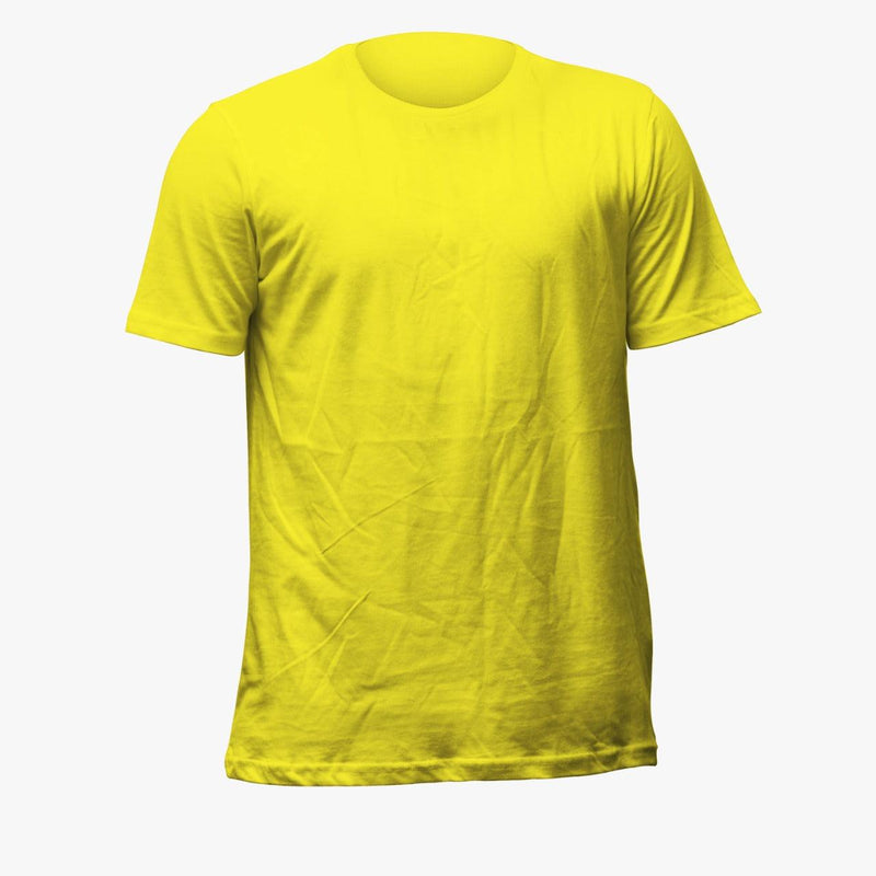 Golden Yello Short Sleeve Crew Neck T-shirt Vyboo