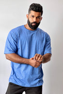 Oversized T Shirt -  Heather Blue Vyboo