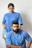 Oversized T Shirt -  Heather Blue Vyboo