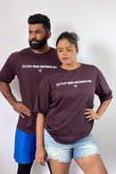 Destroy Printed Oversize Tee - Unisex - Coffee Brown Vyboo