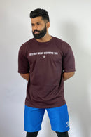 Destroy Printed Oversize Tee - Unisex - Coffee Brown Vyboo