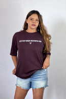 Destroy Printed Oversize Tee - Unisex - Coffee Brown Vyboo