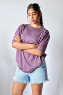 Oversized T Shirt -  Deep Purple Vyboo