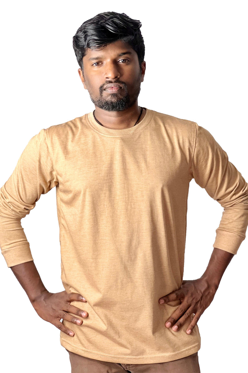 Desert brown Long Sleeve T-Shirt Vyboo