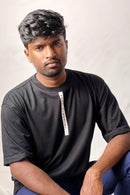 Good Vibes Only Printed Oversize Tee - Unisex - Black Vyboo