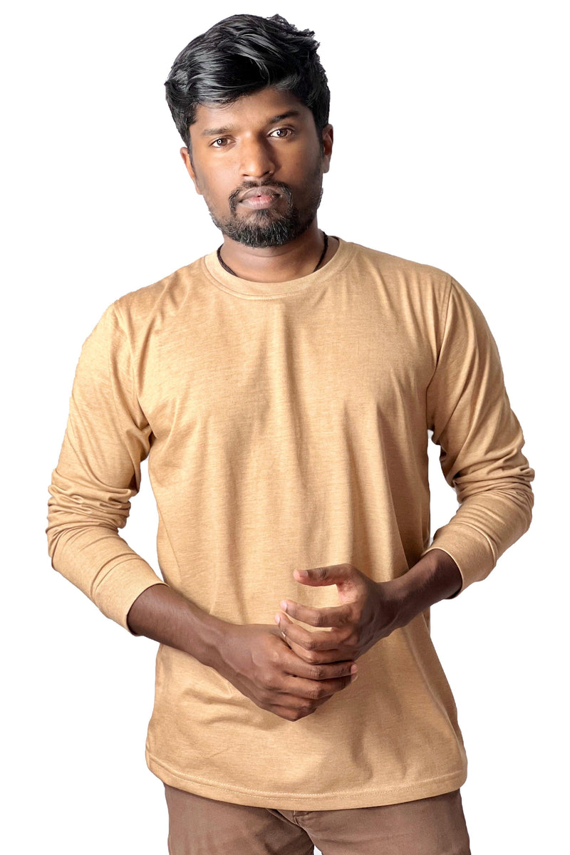 Desert brown Long Sleeve T-Shirt Vyboo