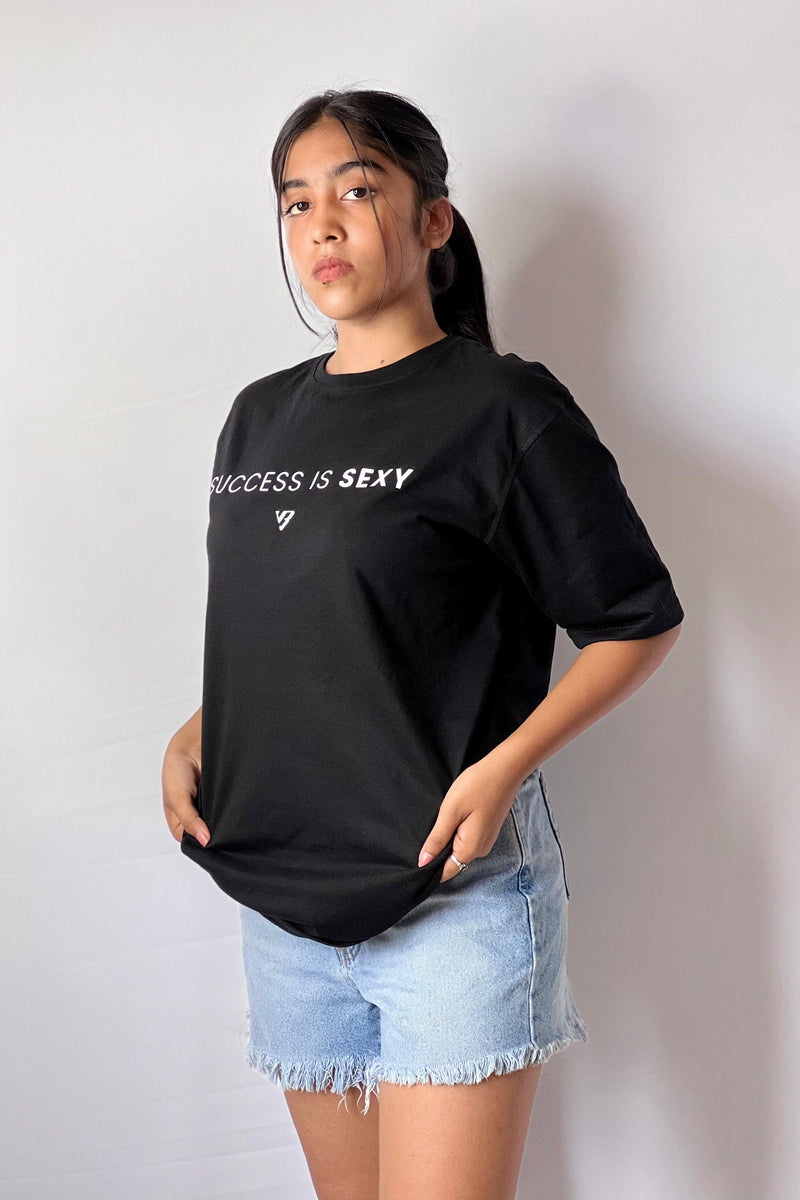 Success Is Sexy Printed Oversize Tee - Unisex - Black Vyboo