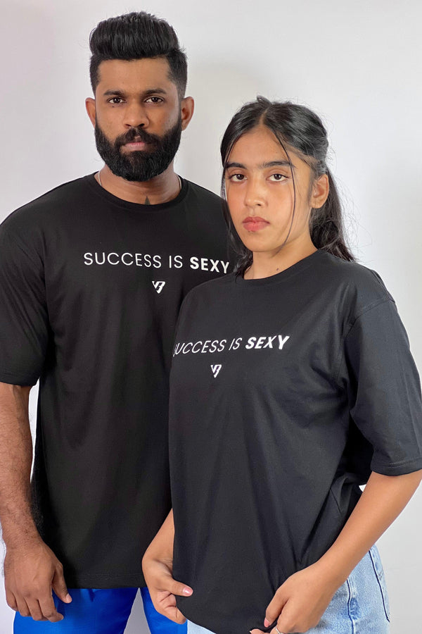 Success Is Sexy Printed Oversize Tee - Unisex - Black Vyboo