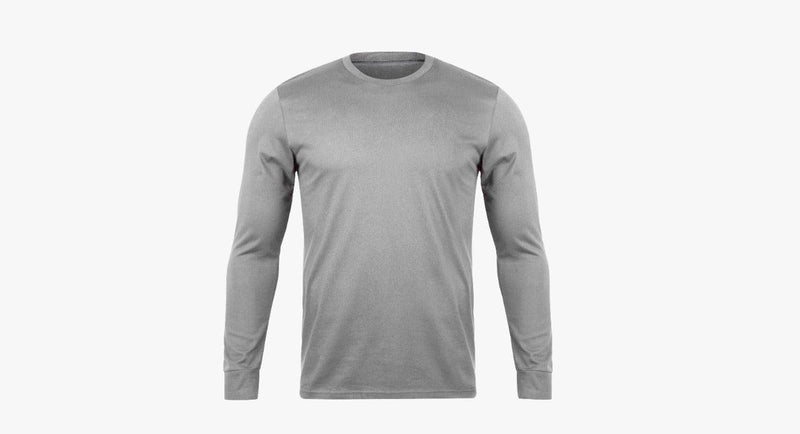 Ash Plain Long Sleeve T-Shirt Vyboo