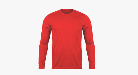 Red Long Sleeve T-Shirt Vyboo