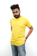 Golden Yello Short Sleeve Crew Neck T-shirt Vyboo