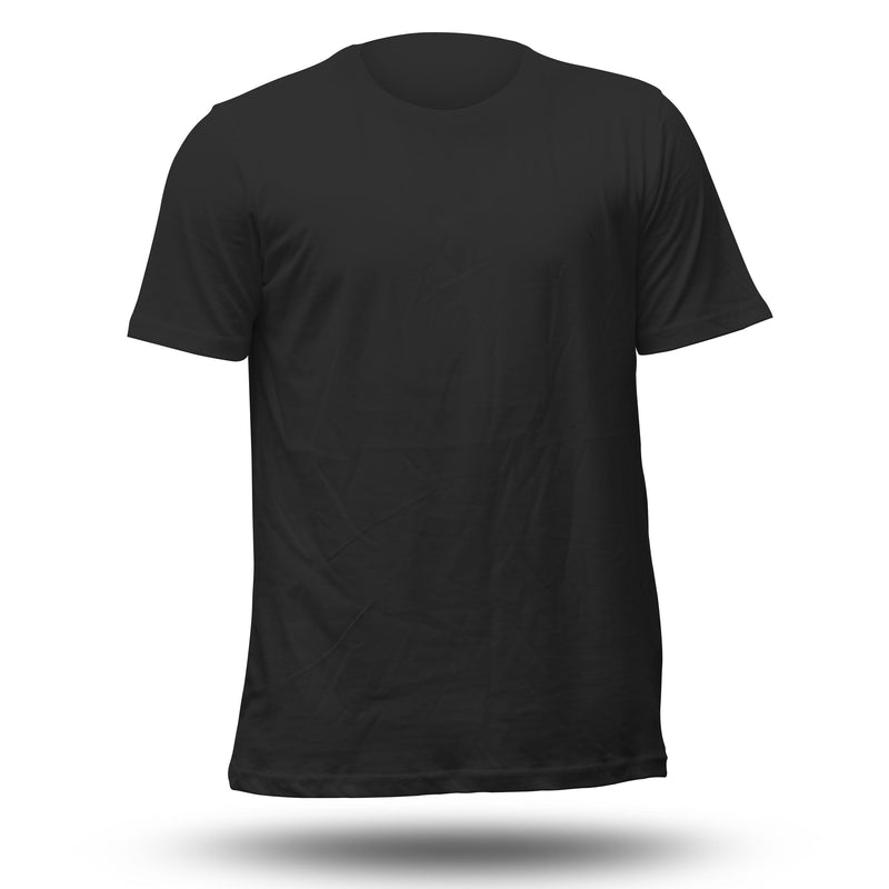 Black Short Sleeve Crew Neck T-Shirt Vyboo