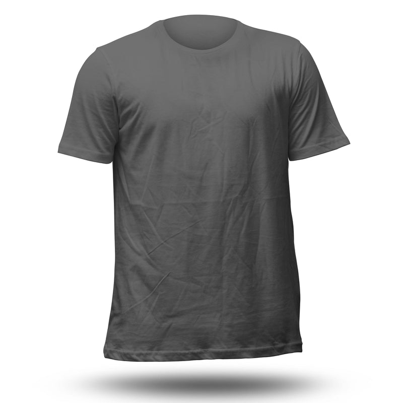 Grey Short Sleeve Crew Neck T-shirt Vyboo