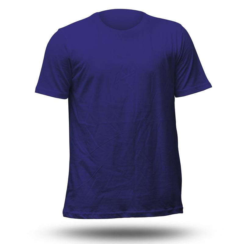 Navy Blue Short Sleeve Crew Neck T-Shirt Vyboo