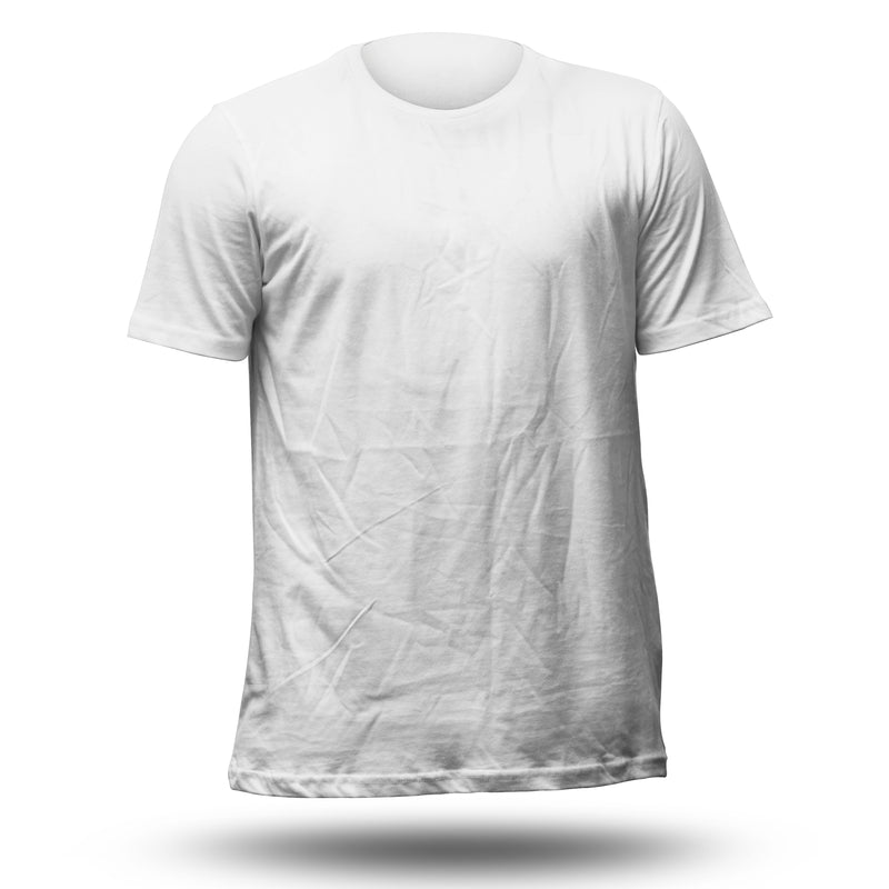White Short Sleeve Crew Neck T-shirt Vyboo